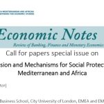 Economic Notes Call for papers – Special Issue on Social Inclusion and Mechanisms for Social Protection for the Mediterranean and Africa