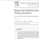 Paper on Digital and Traditional Financial Inclusion co-authored by Rym Ayadi, S. Challita, Y. Fourouheshfar, S. Sandri and M. Sha’ban published by the Research in International Business and Finance journal